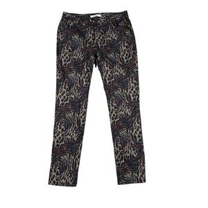 Robert Graham Womens Deidre Leopard‎ Animal Print Jeans Collector Glam 6